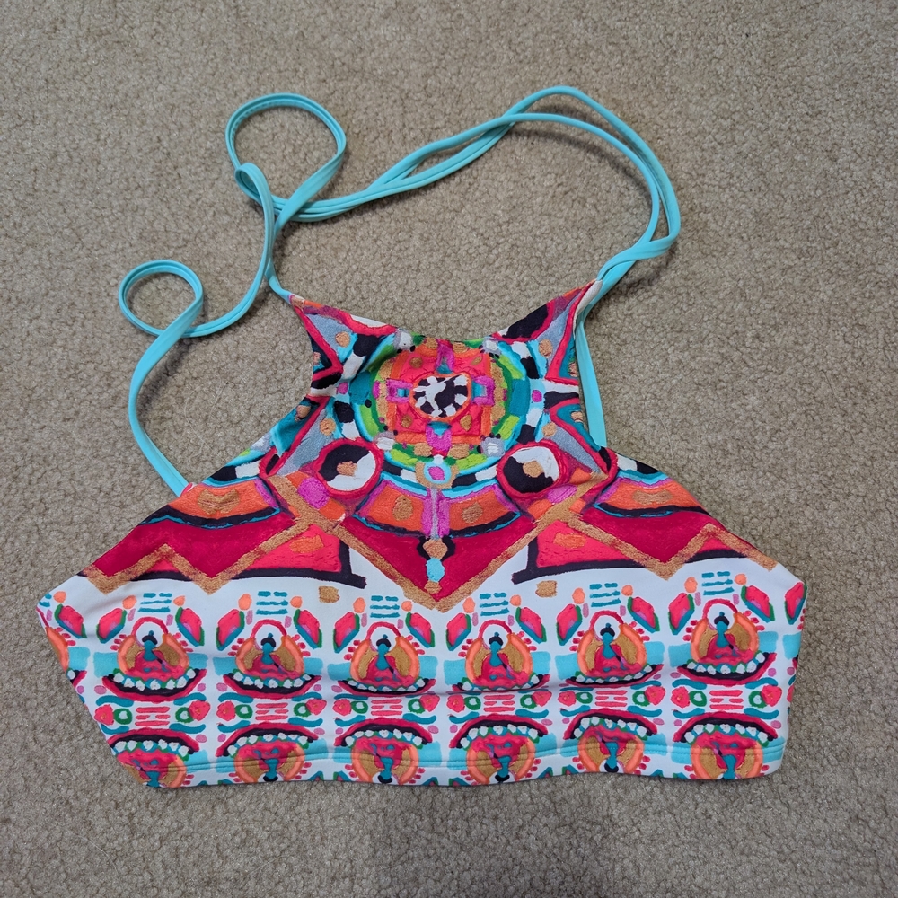Colorful Geometric Bikini Top